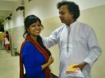 Sangeeta with Pandit Deepak Maharaj